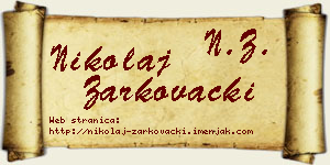 Nikolaj Žarkovački vizit kartica